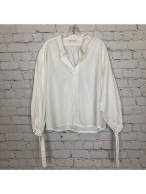 Cotelac Acote Cotton Poplin Popover Size 0 Small White Oversized